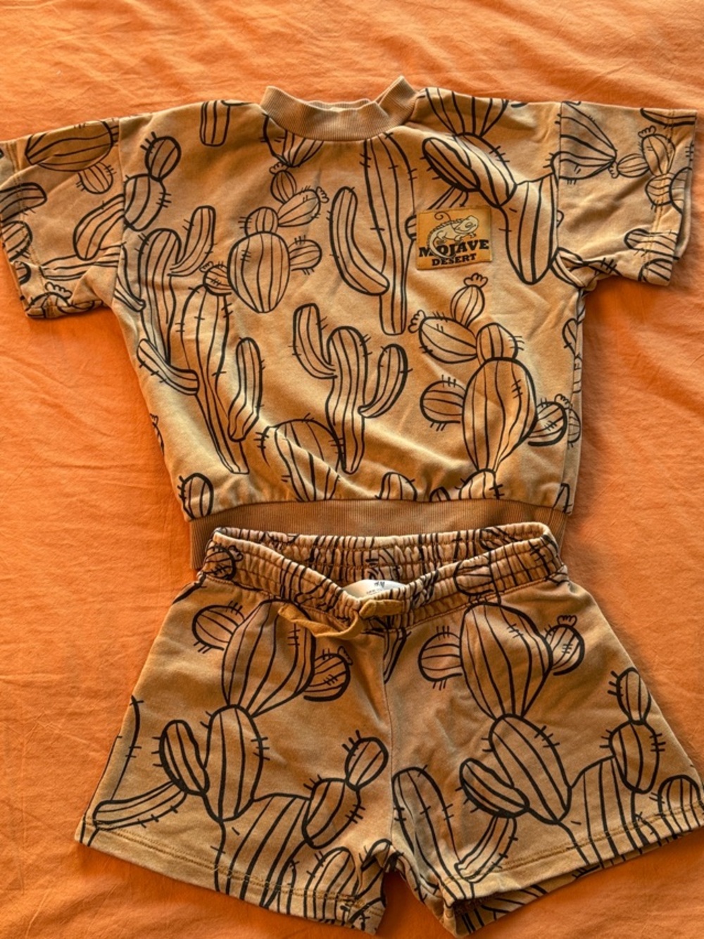 H&M tan Cactus Print Lounge Shorts